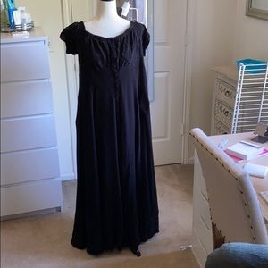 Torrid black eyelash sleeve and bottom black dress